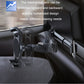Car seat backrest holder with extended mechanical arm and cradle mount