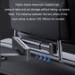 Telescopic support rod car seat phone holder with secure metal frame