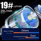 Inflation pump power unit with illuminated airflow fan for fast air output