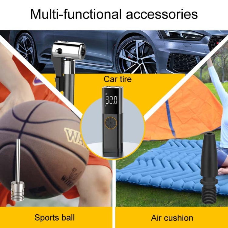Inflatable pump kit with multi-functional accessories for car tire, sports ball, and air cushion