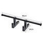 Black car seat back double hook rail storage rack with 46 cm and 14 cm bars