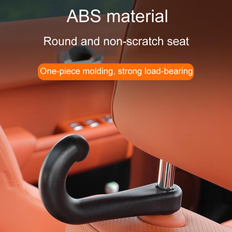 Black seat hook molded one-piece ABS, rounded non-scratch holder
