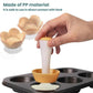 Yellow and white cup press mold with detachable handle; hand pressing flower-shaped dough