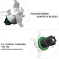 Blade replacement hub with green seal ring and black coupling for Thermomix