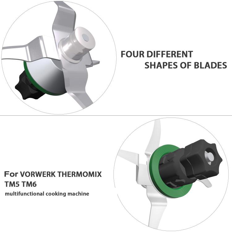 Blade replacement hub with green seal ring and black coupling for Thermomix