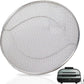 Round double-layer mesh splash guard panel with metal rim, splash guard accessory
