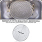 Double-layer splash guard with round mesh screen mounted in grill opening