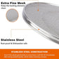 Stainless steel double-layer mesh splash guard with fine weave, splash guard accessory