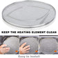 Round double-layer mesh splash guard panel with rim, easy-to-clean splash guard accessory