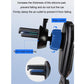 Car air vent bracket clamp with built-in spring and rotary adjustment knob