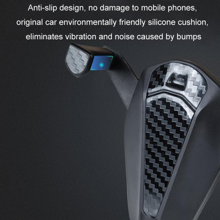 Car air vent phone bracket with silicone anti-slip cushion for protection