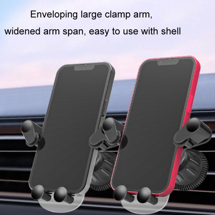 Black phone clamp arms with wide spacing, ball joints, and vent-grip base