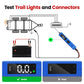 Portable automobile circuit tester with blue LCD display and test leads