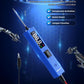 Blue automotive circuit tester with probe, tool clips, and activation mode buttons