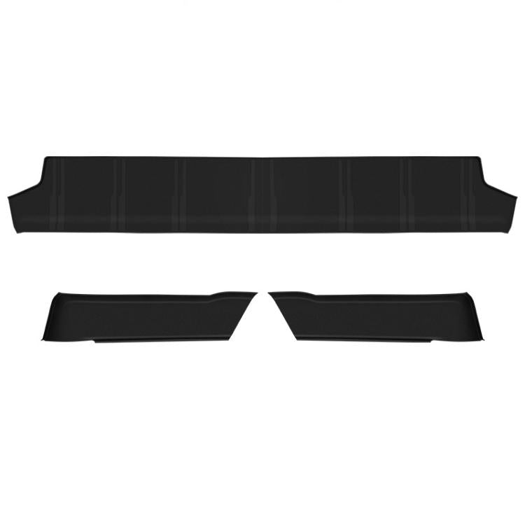 Black rear seat anti-kick pad set, one-piece full-cover guard panel