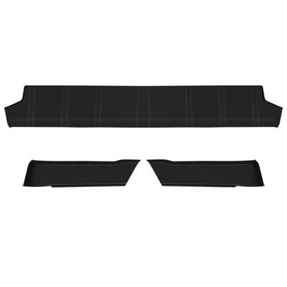 Black rear seat anti-kick pad set, one-piece full-cover guard panel