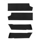 Black rear seat anti-kick pad set, multiple panels for full rear coverage