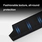 Black anti-kick pad with textured surface and stitched edge detail