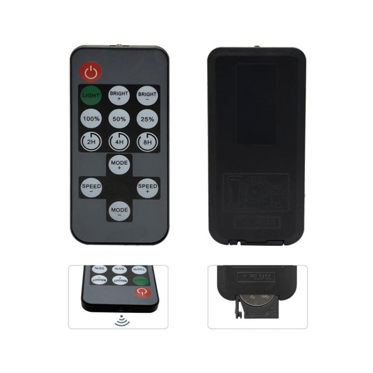 RF LED dimmer controller remote shown front and back