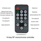 RF LED strip dimmer remote controller with 14-key button layout