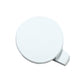 White round front towing hook cover with hinged tab