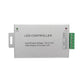 LED controller box with input/output specs and screw terminals, gray metal housing