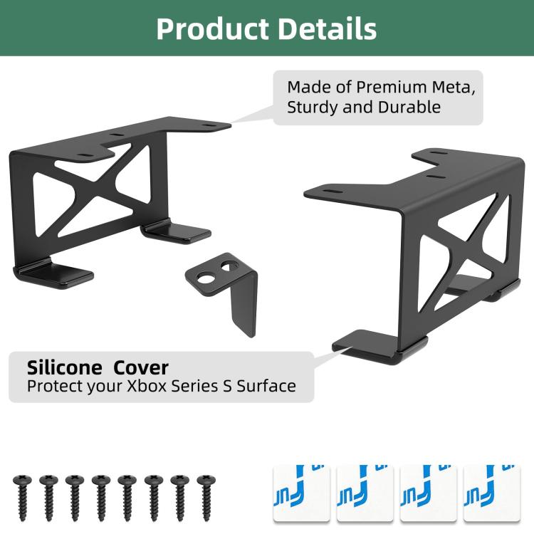 Under-desk storage stand kit with silicone cover, brackets, and mounting screws
