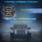 7-inch round LED headlight with grille lens and dark rear housing