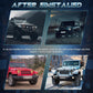 Off-road vehicles with installed 7-inch round LED headlights and amber rings