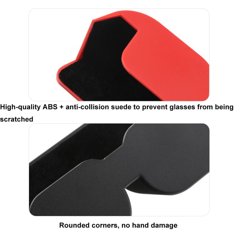 Adhesive car glasses case with padded inner surface for anti-scratch protection