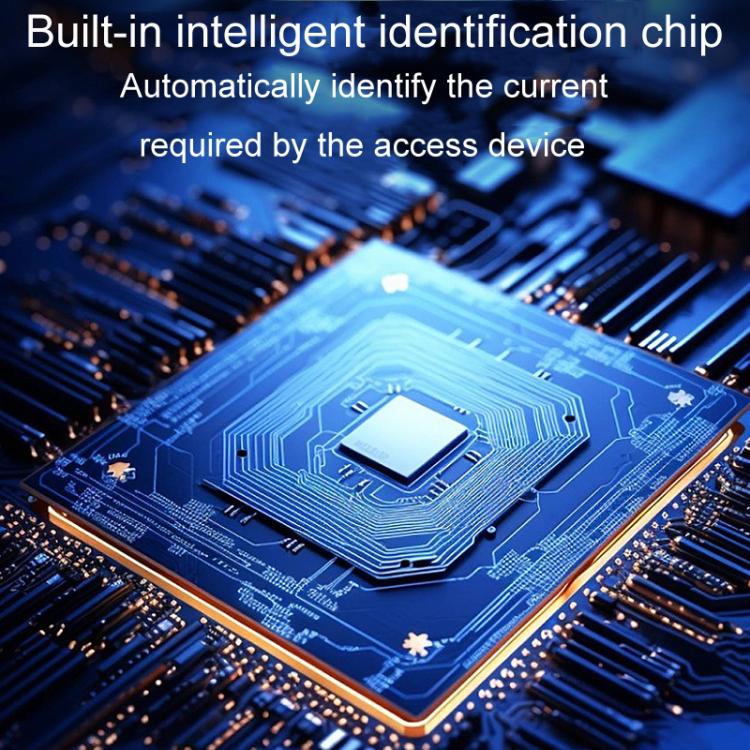 Car charger PCB with microchip and circuit traces, electronic close-up
