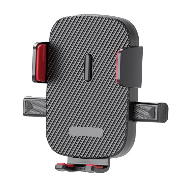 Car phone air vent mount with adjustable clamp and 360 rotating holder, black/gray