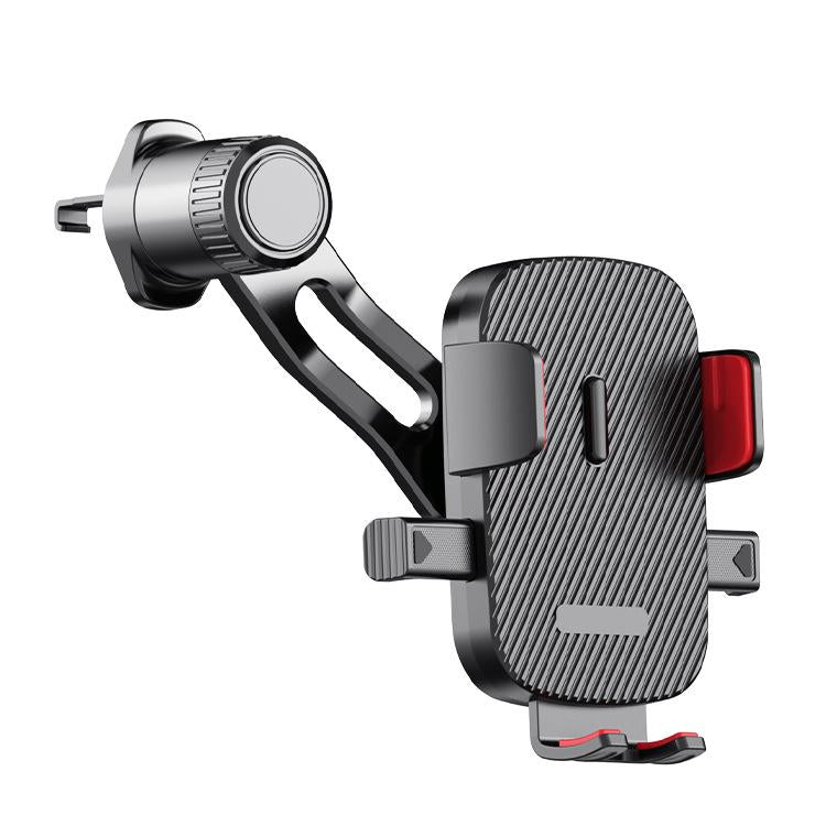 360 rotating car phone air vent mount with extendable arm and clamp, black/gray