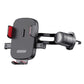 Car phone air vent mount with rotating phone cradle and vent clamp, black/gray