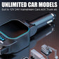 Bluetooth hands-free car charger with cigarette-lighter plug and side USB port