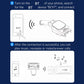 Bluetooth hands-free car charger (BC97) diagram with phone connection instructions