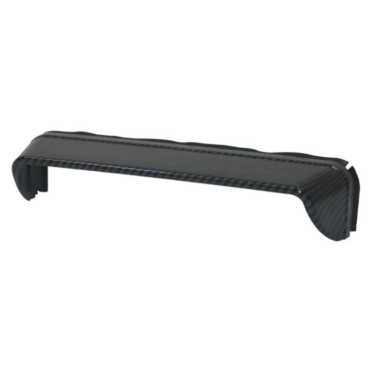 Universal sun visor for car navigation display, carbon-pattern curved visor with end mounting tabs