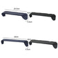 Car navigation display sun visor, dark blue and carbon-pattern options shown with size markings
