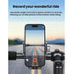 Black phone holder mount with adjustable arm and smartphone cradle