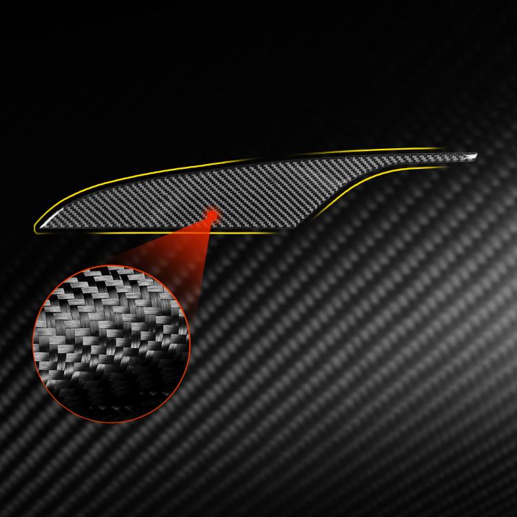 Black carbon-fiber trim sticker with circular texture inset