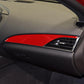 Red carbon-fiber dashboard vent trim accent panel for Cadillac CT5
