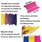 Magnetic winged car film scraper tools in yellow, pink, and blue