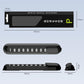 Car temporary parking number plate, black design with digit window and size guide
