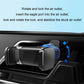 Car air vent phone holder with rotating lock arm and vent clamp, black