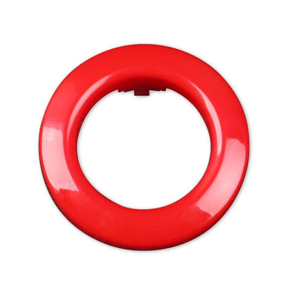 Red one-key start button cover decoration with circular cutout ring