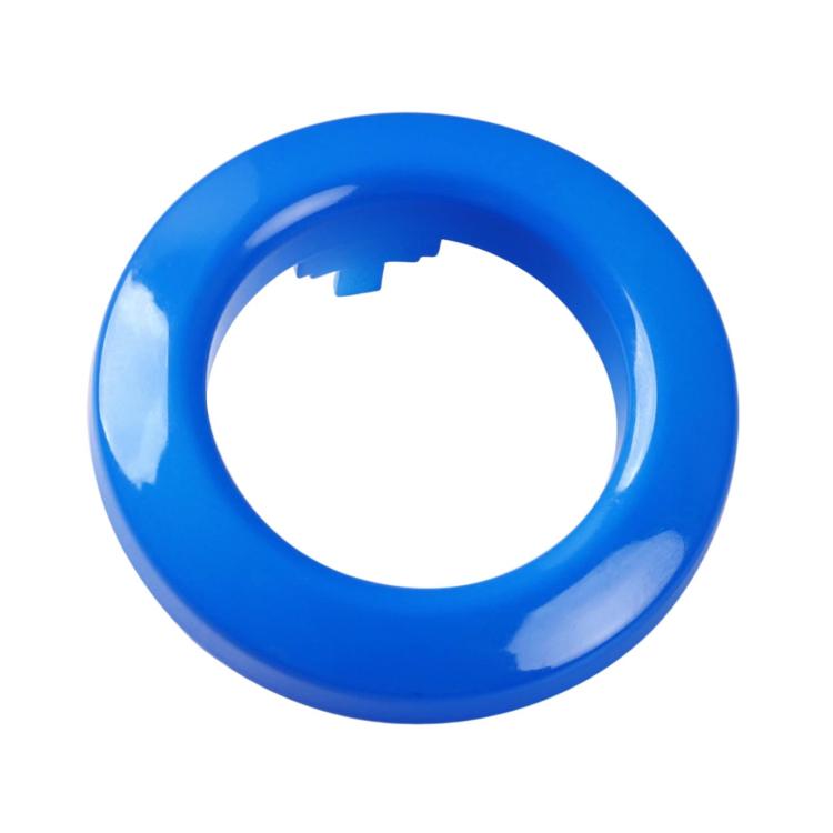 Blue one-key start button cover decoration with circular cutout ring