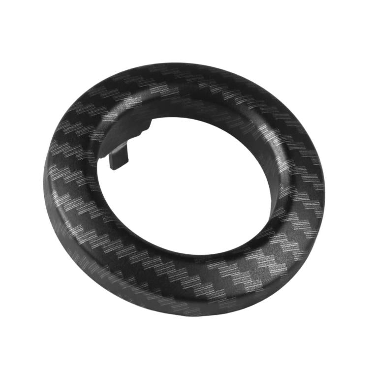 Carbon fiber one-key start button cover decoration ring with circular cutout