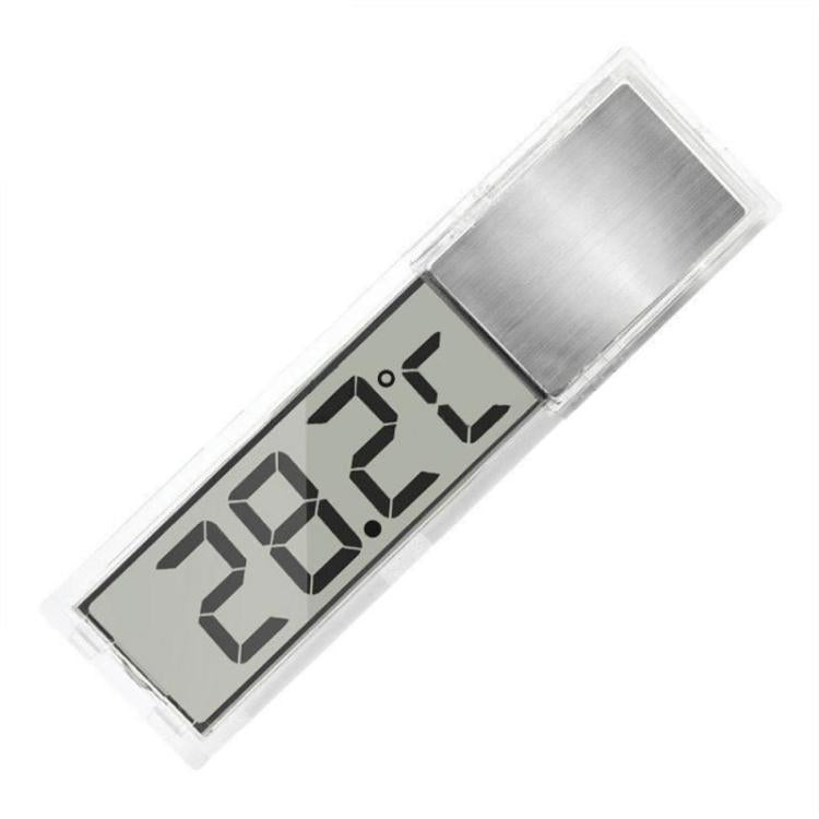 Digital aquarium thermometer with clear LCD strip, showing 26.2°
