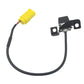 Reversing camera with bracket plates and black cable with yellow connector