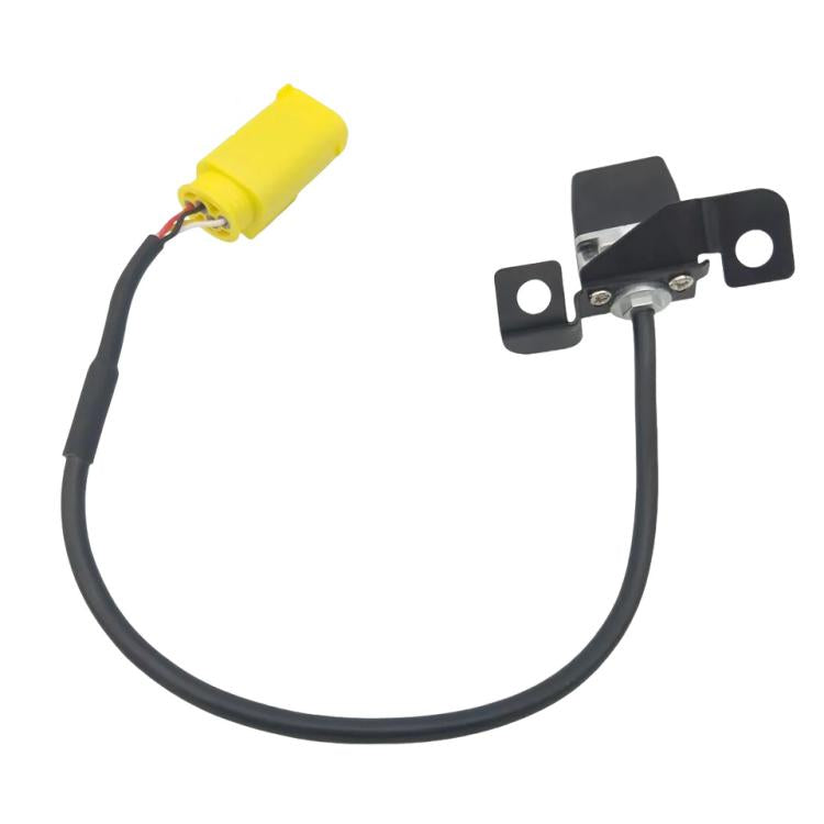 Reversing camera with bracket plates and black cable with yellow connector